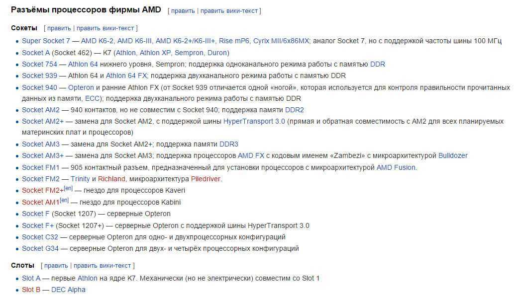 Хронология сокетов amd · ginw.ru