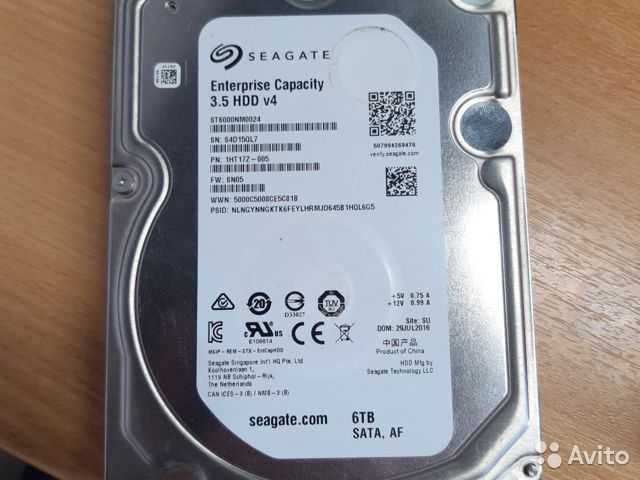 Жесткий диск seagate enterprise capacity 3.5 6 тб st6000nm0095 sas — купить, цена и характеристики, отзывы